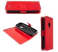 caseroxx Rabat Housse pour Nokia 6310 (2021), Rouge | Étui à rabat type livre avec compartiments intérieurs et protection intégrale au quotidien, en Cuir artificiel