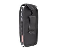 caseroxx Sac Cuir avec Clip Ceinture Compatible avec Emporia Simplicity (V27) de Cuir veritable, Sac avec Clip Ceinture et fenêtre en Noir