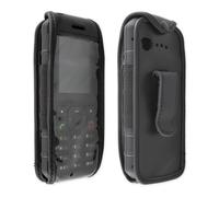 caseroxx Sac Cuir avec Clip Ceinture pour Cat B35 en noir fait de cuir veritable