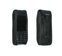 caseroxx Sac Cuir avec Clip Ceinture pour Nokia 150 en Cuir veritable, Housse de Protection à Porter à la Ceinture (avec fenêtre Transparente antisalissure; Coloris Noir)