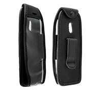 caseroxx Sac Cuir avec Clip Ceinture pour Nokia 6310 (2021) en Cuir veritable, Housse de Protection à Porter à la Ceinture (avec fenêtre Transparente antisalissure; Coloris Noir)