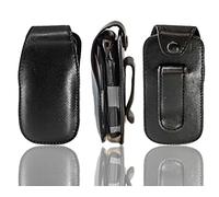caseroxx Sac Cuir avec Clip Ceinture pour Samsung E1150i en Cuir veritable, Housse de Protection à Porter à la Ceinture (avec fenêtre Transparente antisalissure; Coloris Noir)