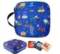 caseroxx Sac de rangement pour jetons audio Galakto avec fermeture éclair et 8 poches en filet pour jetons audio GALAKTO - Organiseur pour jusqu'à 16 jetons audio en EVA