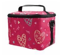 caseroxx Sac de Transport pour Tonie- et Tigerbox à Porter Autour de l'épaule avec Un Design Motif Coeur - Rose Unique, adapté aux Enfants et de Haute qualité