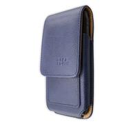 caseroxx Sac d'extérieur pour Cat S61 en bleu fait de cuir veritable