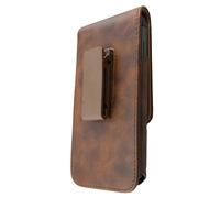 caseroxx Sac d'extérieur pour Crosscall Action-X3 en brun fait de cuir veritable