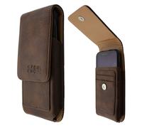 caseroxx Sac d'extérieur pour Doogee S97 Pro en brun fait de cuir veritable