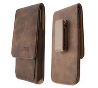 caseroxx Sac d'extérieur pour Doro 8110/ 8110 Plus en brun fait de cuir veritabl