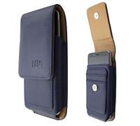 caseroxx Sac d'extérieur pour Emporia Smart 3 mini en bleu fait de cuir veritabl