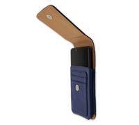 caseroxx Sac d'extérieur pour LG G7 ThinQ en bleu fait de cuir veritable