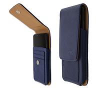 caseroxx Sac d'extérieur pour Samsung Galaxy A10s en bleu fait de cuir veritable