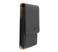 caseroxx Sac d'extérieur pour Samsung Galaxy S6 Active en noir fait de cuir veri