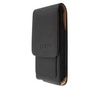 caseroxx Sac d'extérieur pour Wiko Sunny 3 en noir fait de cuir veritable