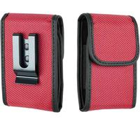 caseroxx Sacoche pour détecteur radio - convient pour EuroBos, Swissphone, TPL, Polarion, Oelmann, Motorola , et bien d'autres. - Pochette avec clip ceinture & fermeture velcro, rouge