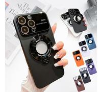 Caseruning Magnetic Foldable for iPhone Case 14 15 Pro Max Plus, Large Window Phone Case Leak Label Magnetic Bracket, Thomhk Bontezz Phone Case-Coridbrief Phone Case (14Pro,Black)