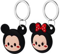 Cases For Apple Airtag,Silicone Airtag Keyring,Anti-Fall Anti-Scratch Portable Airtag Protective Leather Cases Locator Tracker For Keys,Children,Pets (Airtag Not Included),['silicone']