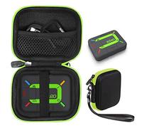 CaseSack Étui pour communication satellite ZOLEO, noir avec fermeture éclair verte assortie à ZOLEO, pochette en maille pour accessoires (noir avec fermeture éclair verte)