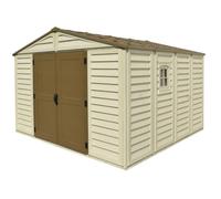 Caseta de jardín de resina grande Duramax WoodBridge Plus 3,2x3,2 m