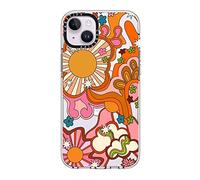 Casetify Charlie Coque transparente pour iPhone 14 Plus [ne jaunit pas/ protection contre les chutes de 2 m / compatible avec Magsafe ] - Psychédélique des années 70
