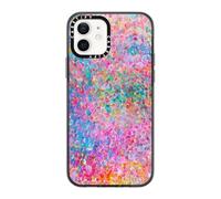 CASETiFY Coque compacte pour iPhone 12 [2 tests de qualité militaire contre les chutes / protection contre les chutes de 1,2 m] - My Neon Summer par Ingrid Ching - Noir transparent