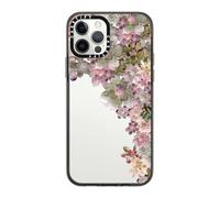 CASETiFY Coque compacte pour iPhone 12 Pro [2 tests de qualité militaire contre les chutes / protection contre les chutes de 1,2 m] - My Succulent Garden Rose - Noir transparent