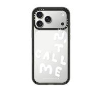 CASETiFY Coque de protection fine pour iPhone 17 Pro Max - Protection contre les chutes d'une hauteur de 2,5 m - Chargement sans fil - Stefan Marx - Don't Call Me (transparent) - Noir