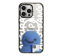 CASETiFY Impact Coque pour iPhone 15 Pro Max [4X testée contre les chutes de qualité militaire/protection contre les chutes de 2,5 m/compatible avec Magsafe] - Dinosaures et téléphones Pang - Noir