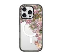 CASETiFY Impact - Coque pour iPhone 16 Pro [fine, 2,5 m, protection 4X de qualité militaire contre les chutes, compatible avec Magsafe] - My Succulent Garden Rose, noir transparent