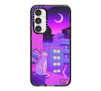 CASETiFY Impact Coque pour Samsung Galaxy S23 FE Motif Under The Neon Moon Noir transparent