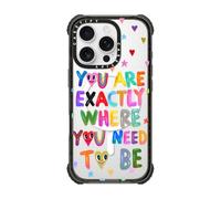 CASETiFY Ultra Impact - Coque pour iPhone 16 Pro [Strong Slim / Protection anti-chute de 11,5 pi de grade militaire 5X/Compatible avec Magsafe] - You are Exactly - Noir Transparent
