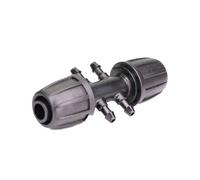 Casetlong Connecteurs de tuyaux de 16 mm à 4/7 mm, adaptateurs d'irrigation de Jardin, raccords de tuyaux PE à 6 Voies vers raccord de Tuyau de 1/4'', 10/20/50 pièces(AX10PCS)