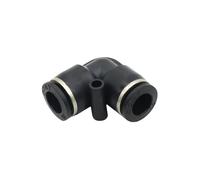 Casetlong Connecteurs Rapides à Angle Droit for éléments pneumatiques de Jardin, 5 pièces, connecteurs PV à Verrouillage Coulissant, Interface en Plastique, Taille 6 mm, 8 mm, 10 mm(10mm)