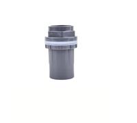 Casetlong Raccord coudé Droit en PVC Gris de 20 à 50 mm for Tuyau d'aquarium, raccord de Drainage for Tuyau d'arrosage de Jardin(Straight Joint 1,1pc I.D 50mm)