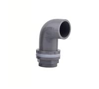 Casetlong Raccord coudé Droit en PVC Gris de 20 à 50 mm for Tuyau d'aquarium, raccord de Drainage for Tuyau d'arrosage de Jardin(Elbow 1,1pc I.D 20mm)