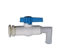 Casetlong Raccord de Drainage coudé à 90 degrés 20/25 mm avec Valve, Adaptateur de Drainage for Aquarium, raccords de Tuyau d'irrigation(1l2 inch)
