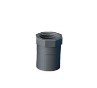 Casetlong Raccord de Tuyau Droit en PVC, Filetage Femelle BSP 1/2", 3/4", 1", 1-1/4", 1-1/2", Ø intérieur 20 mm, 25 mm, 32 mm, 40 mm, 50 mm(Gray,NO4)