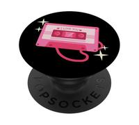 Casette Tape I Love Music Shirt Cassette Tee Cadeau Saint-Valentin PopSockets PopGrip Adhésif