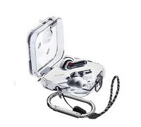 CASEVERSE for Nothing Ear 2 Coque transparente en TPU souple avec verrouillage sécurisé résistant aux chocs Compatible avec Nothing Ear 2 Coque avec porte-clé/lanière pour homme et femme
