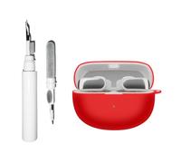 Casevita Coque 3 en 1 en silicone compatible avec les écouteurs Bose Ultra ouverts, coque de protection souple pour écouteurs sans fil Bose Open Ear avec kit de nettoyage porte-clés