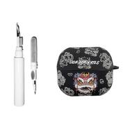 Casevita Coque mignonne 3 en 1 compatible avec Samsung Galaxy Buds3/Galaxy Buds3 Pro (2024) avec porte-clés, IMD - Coque de protection antichoc IMD drôle de lion de dessin animé - avec kit de