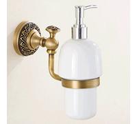 CASEWIND Distributeur de Liquide pour Nettoyer, en Laiton et Verre Porte de Shampooing et Gel Douche Moderne Les Lavabos Rétro Fini