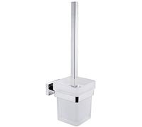 CASEWIND Porte Brosse WC et Support Mural en Acier Inoxydable Métal Chromé de Toilettes de Salle de Bains(Brosse Inclus)