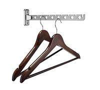 CASEWIND Pratique Brillant Barre Support Porte Cintres Reglable en Acier Inoxydable 304 Finition Brossé Moderne Patère Crochet de Vêtements Serviettes pour Chambre Armoire Cuisine Salle de Bain