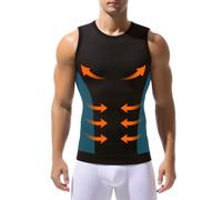 Casey Kecin Débardeu de Compression Homme, Debardeur Gainant Homme Ventre sous-Vêtements Musculation Sport Body Shaper Maillot de Corps, XXL