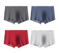 Casey Kevin Boxer Homme Lot de 4 Caleçon Doux Modal Spandex sous-vêtements Boxers pour Homme Respirant Boxeur Fitted Trunk