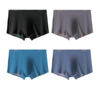 Casey Kevin Boxer Homme Lot de 4 Caleçon Doux Modal Spandex sous-vêtements Boxers pour Homme Respirant Boxeur Fitted Trunk