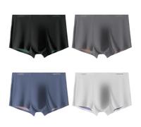 Casey Kevin Boxer Homme Lot de 4 Caleçon Doux Modal Spandex sous-vêtements Boxers pour Homme Respirant Boxeur Fitted Trunk