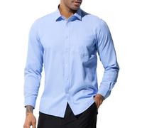Casey Kevin Chemise Homme Manches Longues Chemise Habillées Business Boutonnées Chemises Casual avec Poche Regular Fit