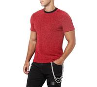 Casey Kevin Homme Shirt à Paillettes Scintillantes T-Shirt Sexy Brillant Shirt Disco Danse Haut Clubwear Danse Fête Tee, J2-l'or
