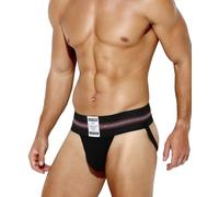 Casey Kevin Jockstrap String Homme Slip Sportif sous-vêtement Lingerie Sport Sympa Le Support Athlétique, Noir, M